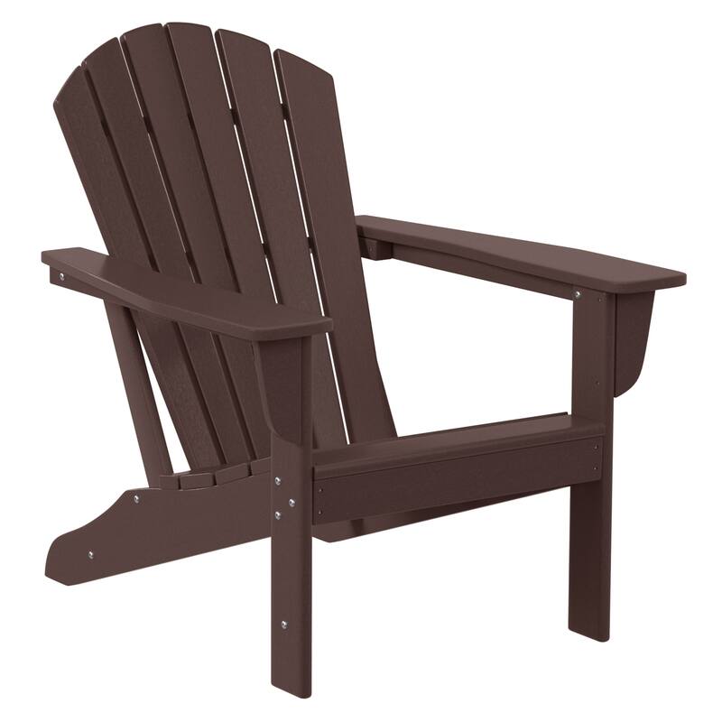 Altura Classic Outdoor Eco-Friendly All Weather Adirondack Chair with Ottoman (2-Piece Set)