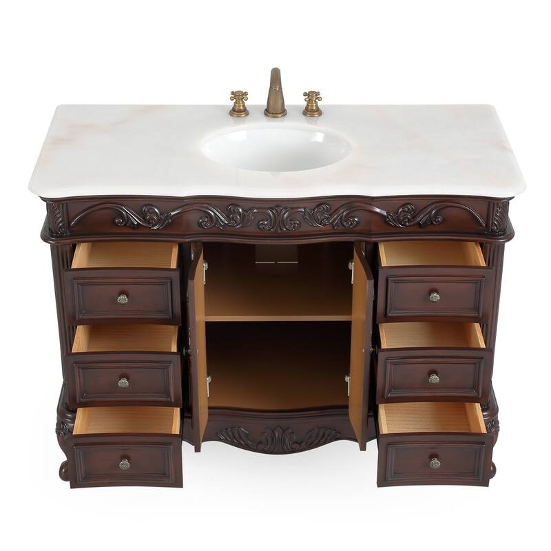 Benton Collection 48" Breston Single Sink Bathroom Vanity