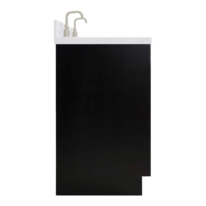 Ariel P72DCQRVO Milan 72" Free Standing Double Basin Vanity Set with