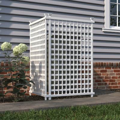 Outdoor No Dig Privacy Screen Enclosure for Garbage Bins & Air Conditioners (2 Panels)