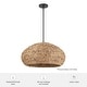 preview thumbnail 5 of 3, Hunter Cambria Boho Seagrass Pendant - Kitchen, Bedroom, Living Room, Dining Room, Entry - Transitional, Coastal