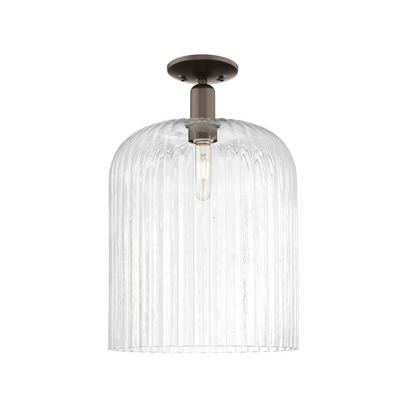 Innovations Lighting Downtown Urban - Bridal Veil - 1 Light 12" Semi-Flush Mount Light
