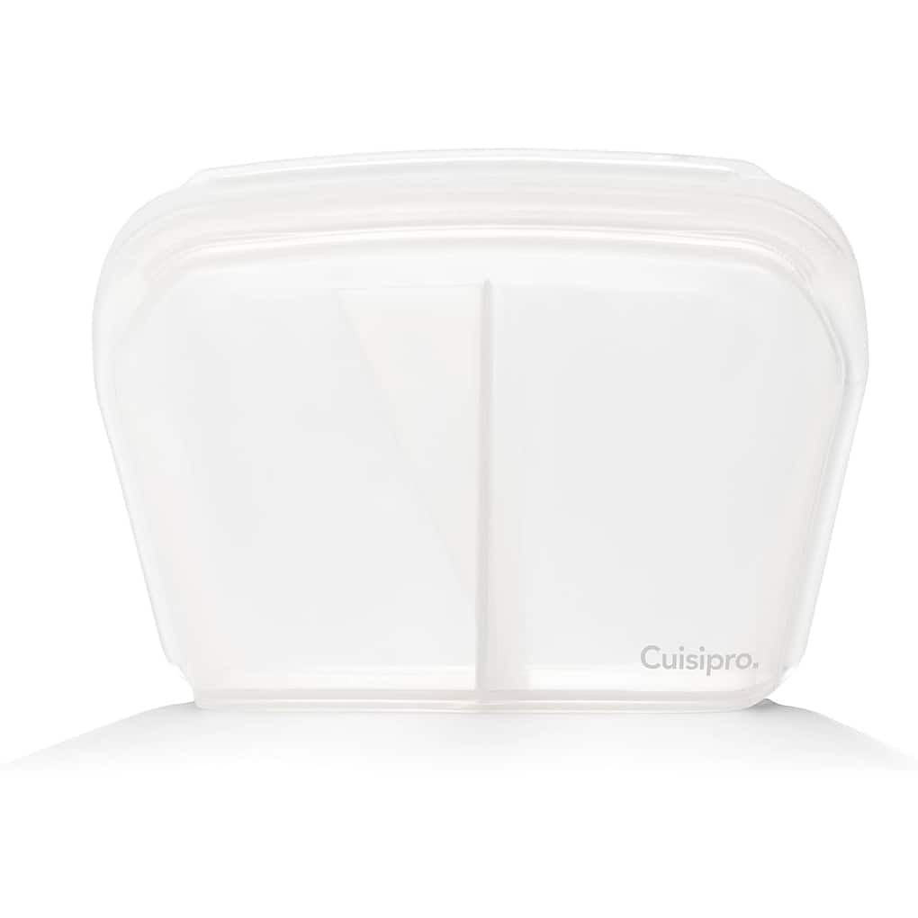 Cuisipro Silicone Stand Up Reusable Bag with Divider 44 oz