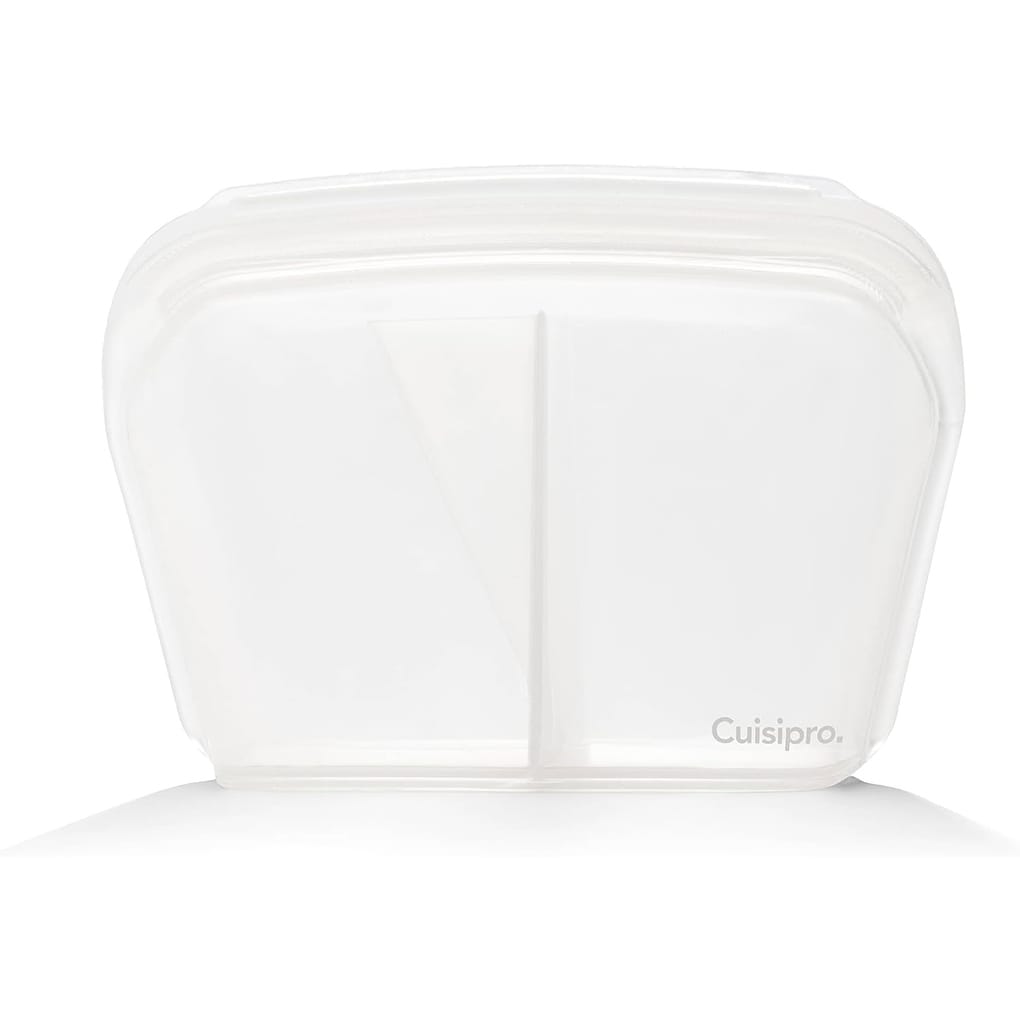 Cuisipro Silicone Stand Up Reusable Bag with Divider 44 oz