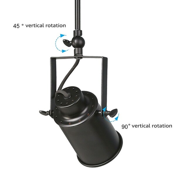 Modern Black 4-Light Spotlight Adjustable Linear Track