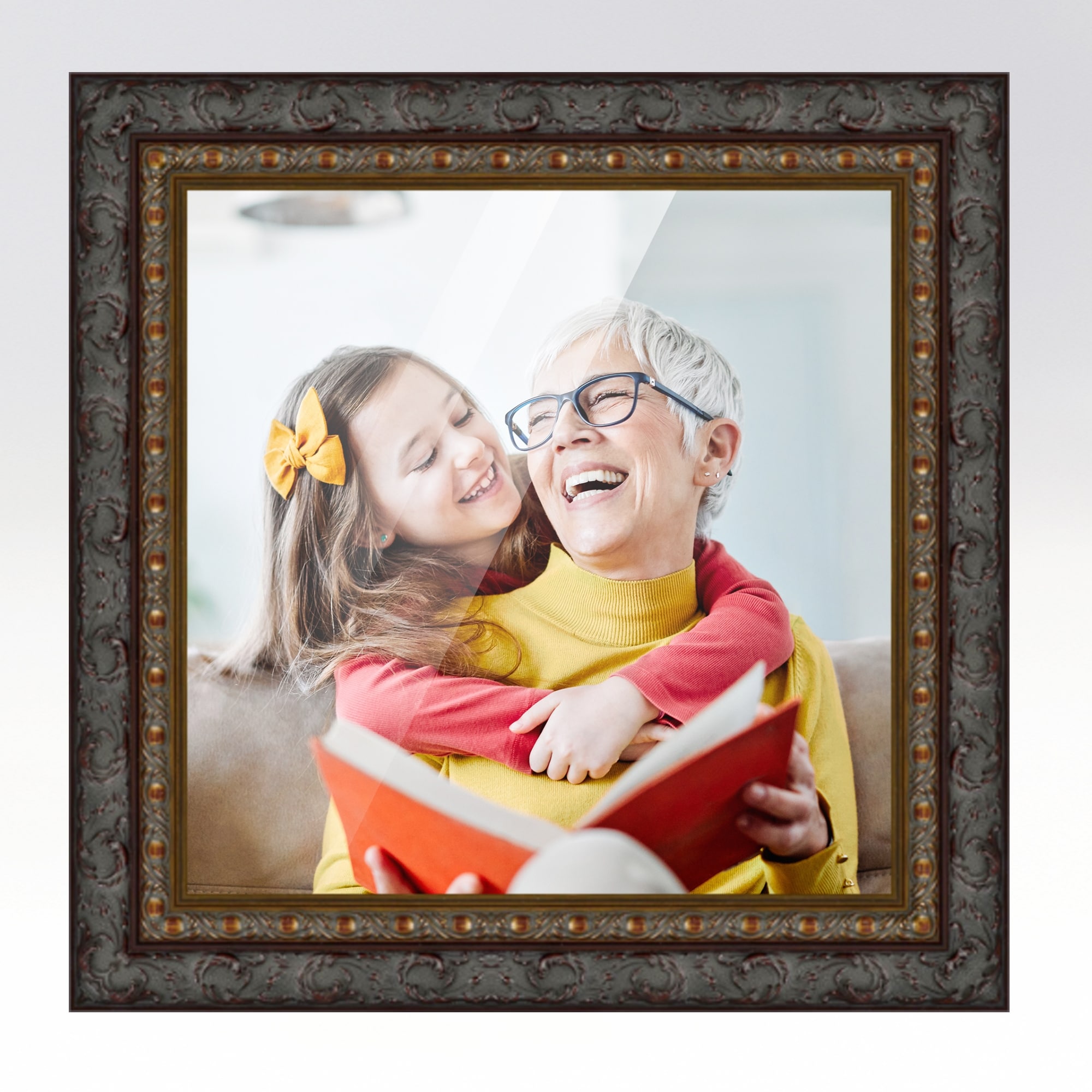 30x30 Frame Beige Real Wood Picture Frame Width 0.75 Inches | Interior  Frame Depth 0.5 Inches | Natural Wood Traditional Photo Frame Complete with  UV