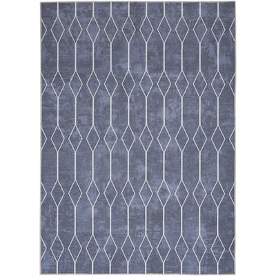 Pegog Power Loomed Geometric Area Rug By HomeRoots - 6' x 9'