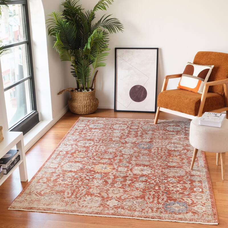 Albany Vintage Power-Loom Pink Area/Runner Rug