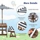 preview thumbnail 10 of 19, Kids Picnic Table and Bench Set with Cushions and Height Adjustable Umbrella - 35" x 17.5" x 20"