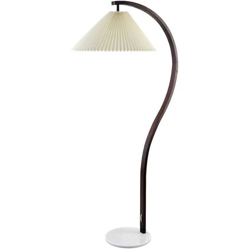 Livabliss Gumel Traditional Accent Floor Lamp - 60"H x 20"W x 20"D - Dark Brown