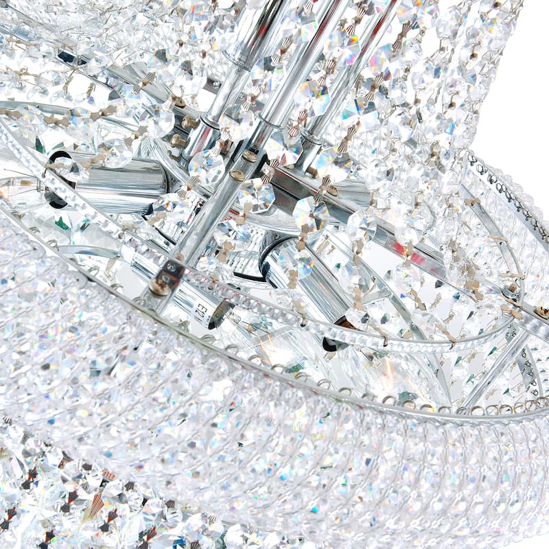 Empire 18 Light Down Chandelier With Chrome Finish