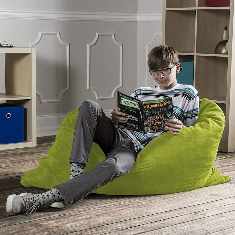 Pillow Kids Microsuede Bean Bag - 44" - Lime Green