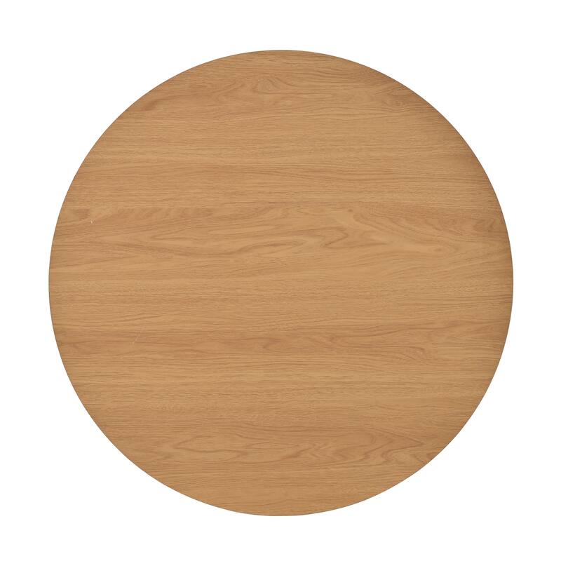 2-Piece Mid-Century Round Coffee Table Set with Sliding Doors and Storage for Stylish Living Room Organization