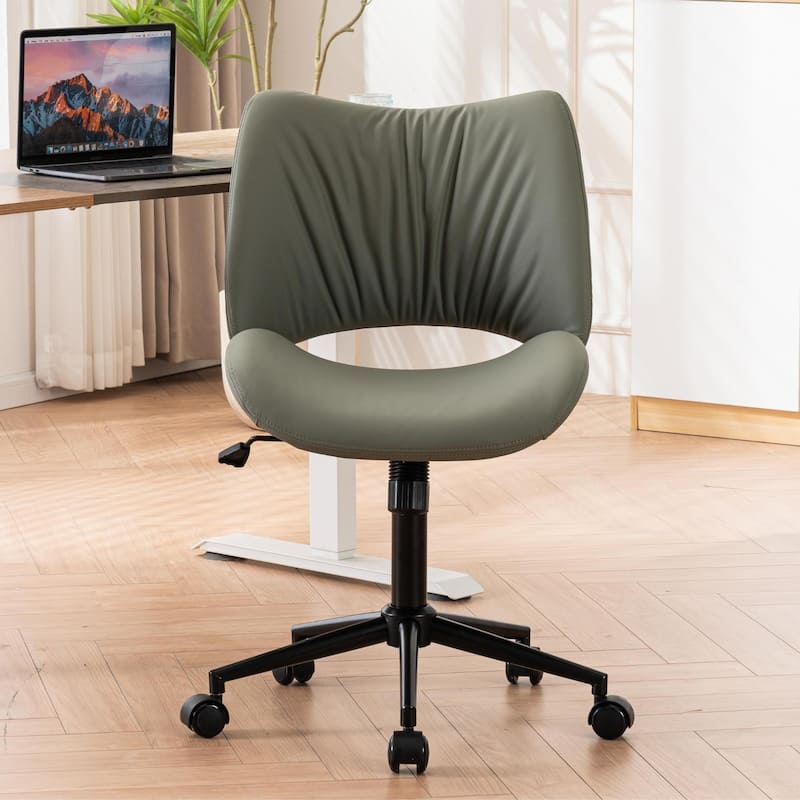Ergonomic Faux Leather Office Chair, Swivel Task Chair