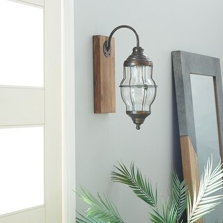 Brown Metal Battery Operated Accent Lamp with Included Fixed LED Light 5 x 11 x 17 On Sale Bed Bath Beyond 17435782