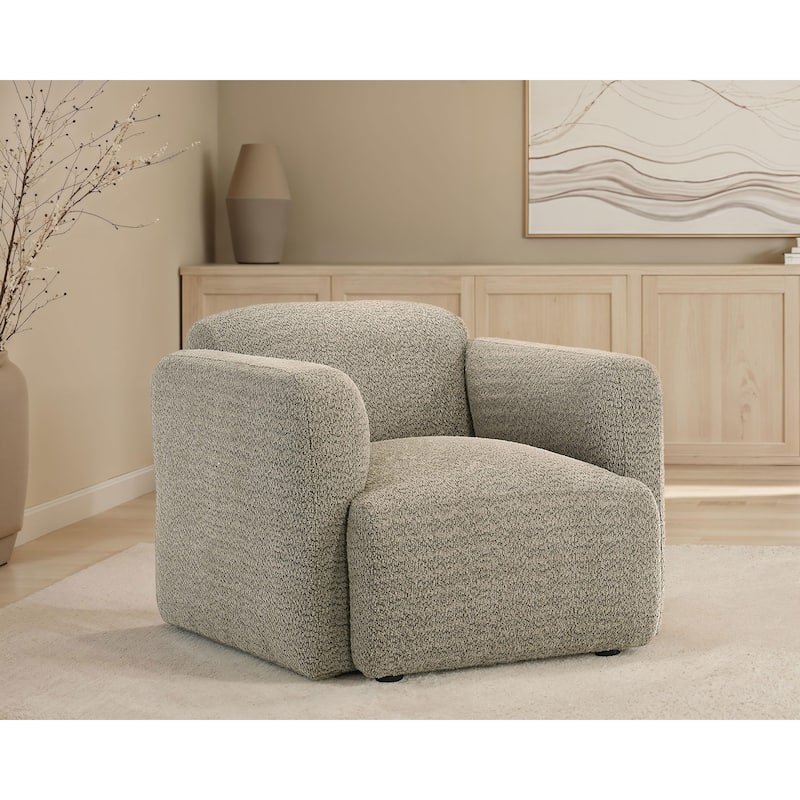 Dorset Fabric Upholstered Round Track Arm Accent Chair - 35.75" x 36.75" x 29.25"