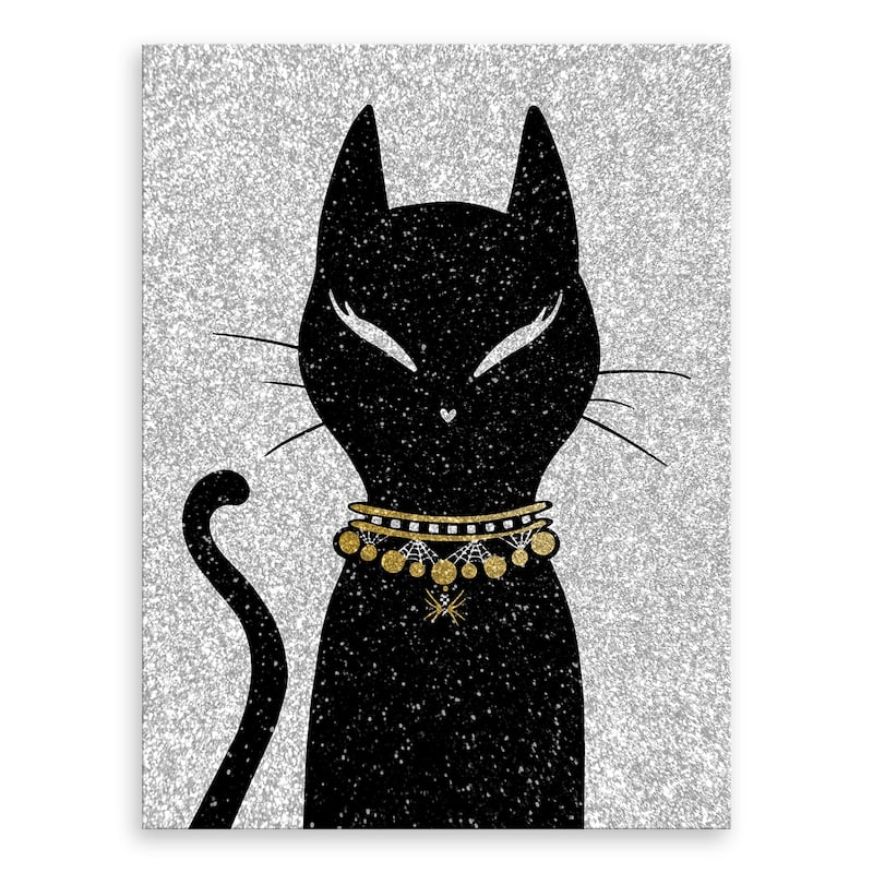 ChiChi Décor 'Glamoween Kitty II' Halloween Canvas Wall Art