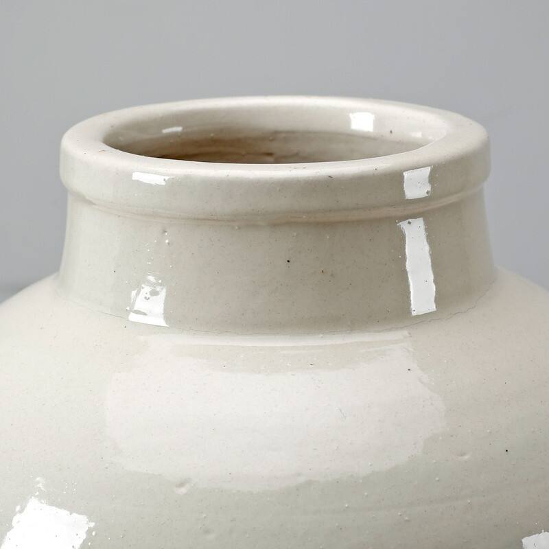 17" H Creamy White Tall Vase