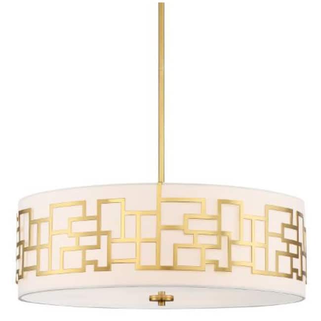 Kovacs Alecia's Necklace 24" Wide 4 Light Drum Pendant - Honey Gold