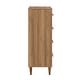 preview thumbnail 6 of 6, Quinset Mid-Century Modern Oak 4-Drawer Wood Vertical Dresser by Furniture of America