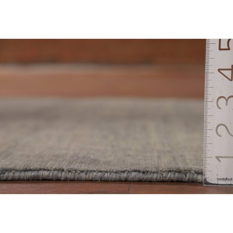 Gray Modern Gabbeh Oriental Foyer Rug Hand-Knotted Wool Carpet - 3'3"x 4'11"