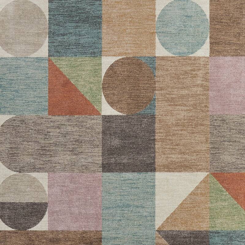 HomeRoots Checkered Modern Rectangle Area Rug