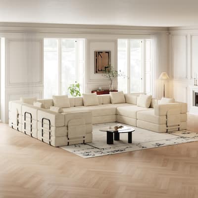 Oversized Corduroy Modular Splicing Sectional Sofa, Freely Combined