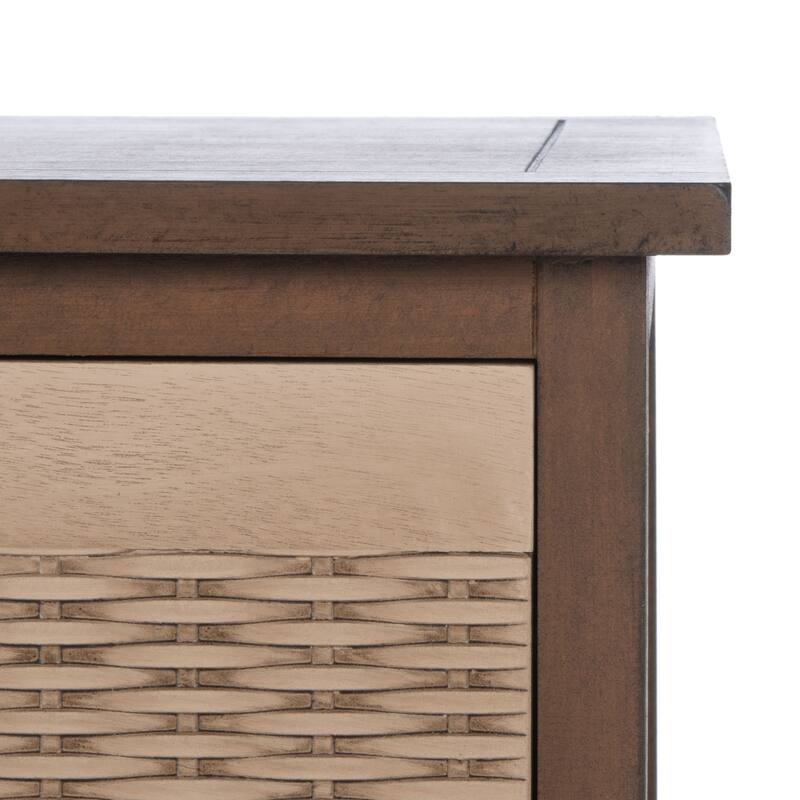 SAFAVIEH Britni 47-inch Storage Media TV Stand - 47.3" W x 15.8" L x 20" H - 47Wx16Dx20H - Brown