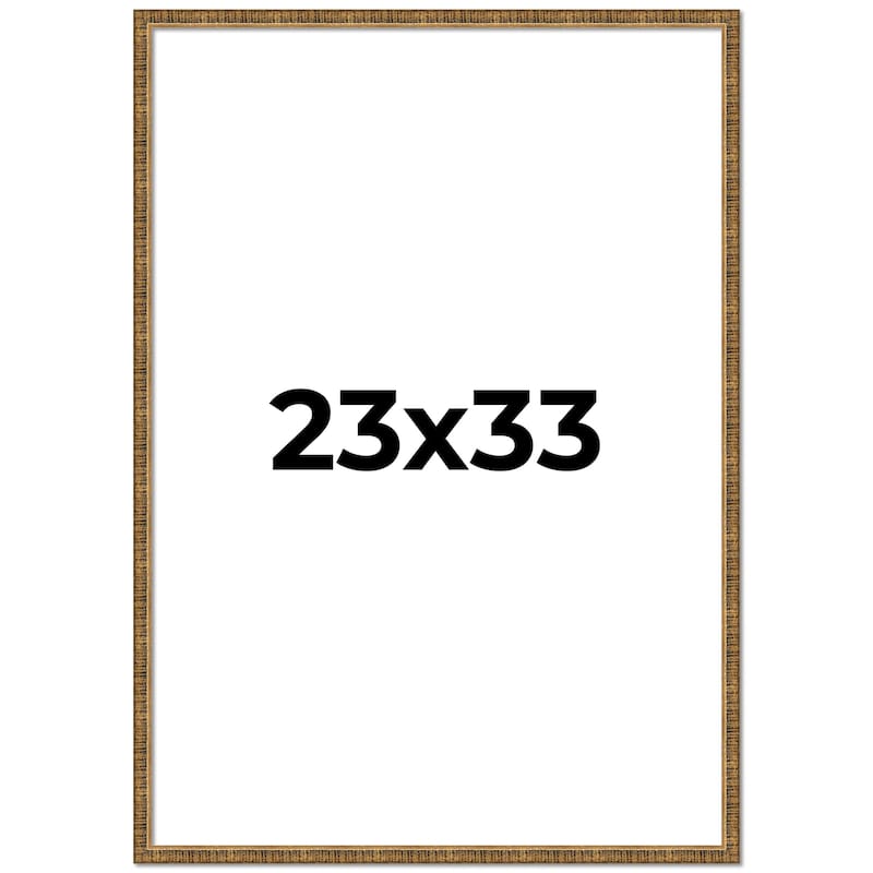 23x33 Frame Gold Kingsley Distressed Solid Wood Picture Frame Width