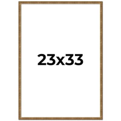 23x33 Frame Gold Kingsley Distressed Solid Wood Picture Frame Width