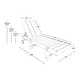 preview thumbnail 4 of 113, Shoreside Modern Poly Eco-Friendly All Weather Reclining Chaise Lounge With Wheels and Side Table (2-Piece Set)