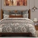 preview thumbnail 3 of 11, HiEnd Accents Carmen Taupe Linen Medallion Vintage Kilim Modern Rustic 3 Piece Duvet Cover Set