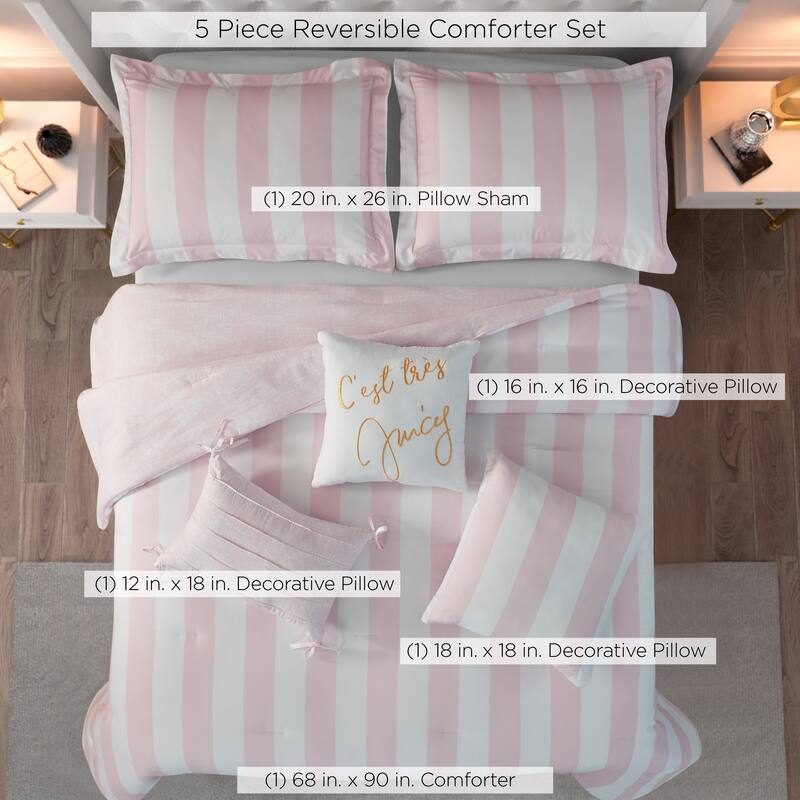 Juicy Reversible Cabana Stripe Bedding Set