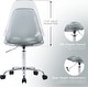 preview thumbnail 10 of 62, Acrylic Swivel adjustable height Armless Home office Rolling Chair