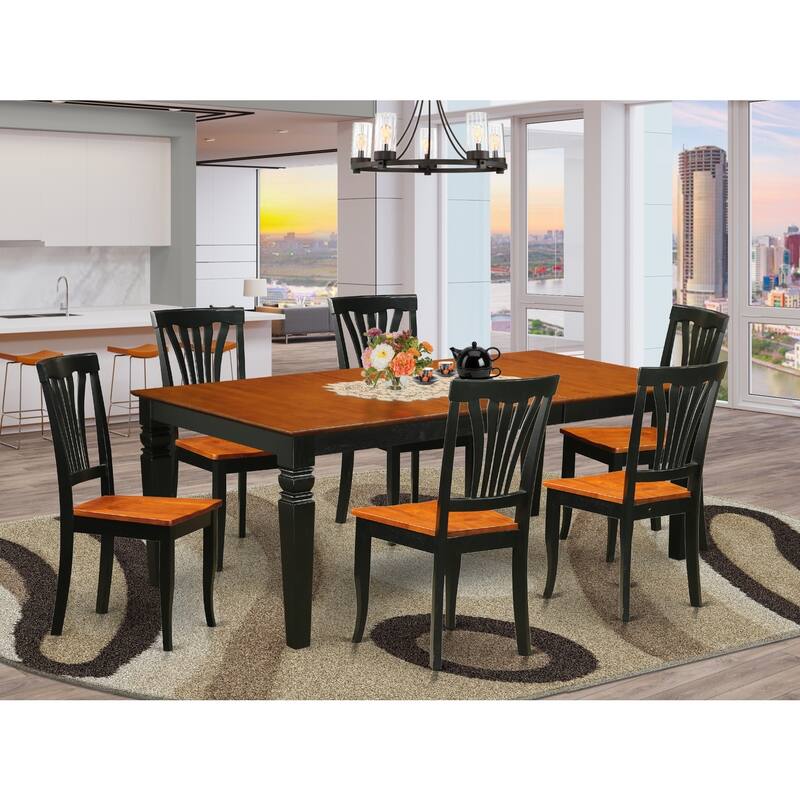 Rustic Dining Set - Ranch Style Table & Chair Set - 9 Piece Kitchen Dinette Set