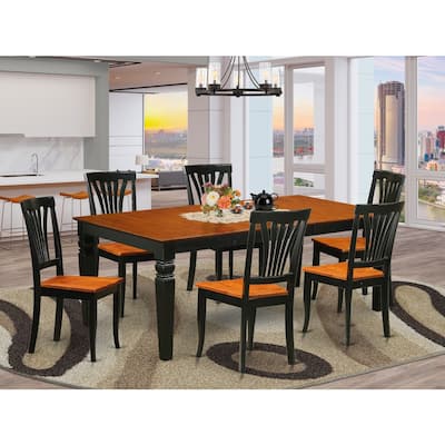 Rustic Dining Set - Ranch Style Table & Chair Set - 9 Piece Kitchen Dinette Set