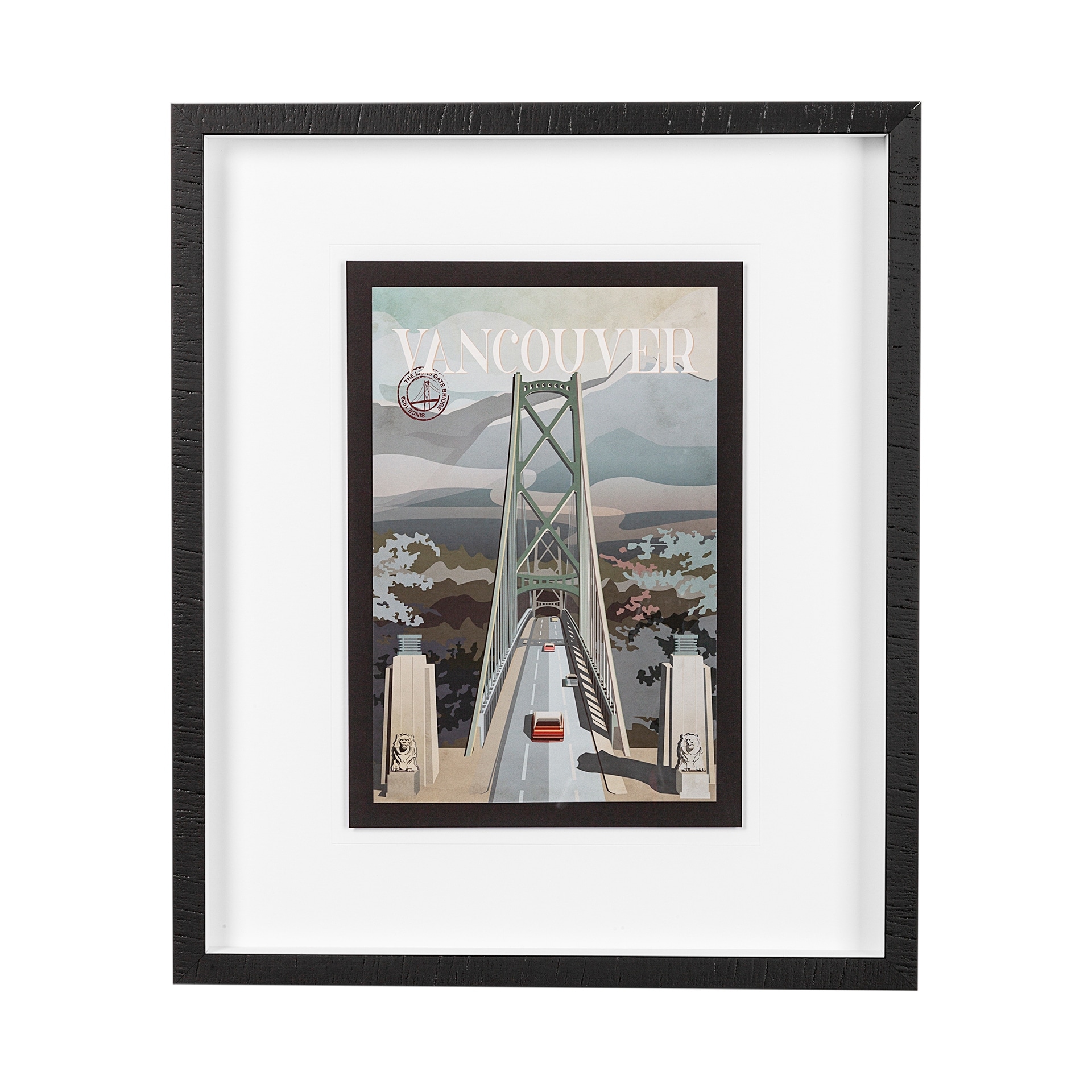 Mercana Vancouver Go Canada (M) by Mercana Studio a Framed Art Print Matted under Glass