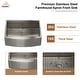 preview thumbnail 6 of 11, Farmhouse/Apron-Front Brushed Stainless Steel Workstation Kitchen Sink with Two-Function Pull-Down Faucet and Accessories