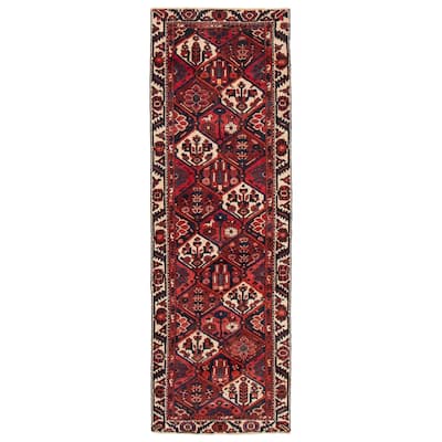 ECARPETGALLERY Hand-knotted Kayseri Vintage Red Wool Rug - 3'1 x 9'6