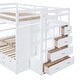 preview thumbnail 29 of 43, Full Over Full Bunk Bed with Twin Size Trundle and Staircase