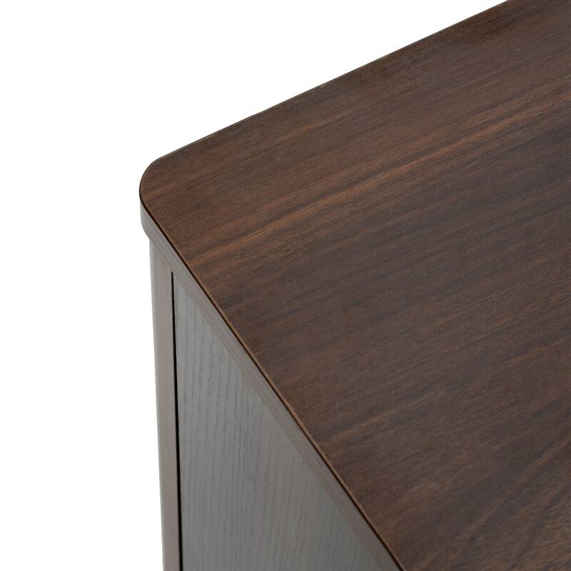 Roomfitters 4-Door TV Stand with Adjustable Shelves, Modern Media Console for Living Room Storage