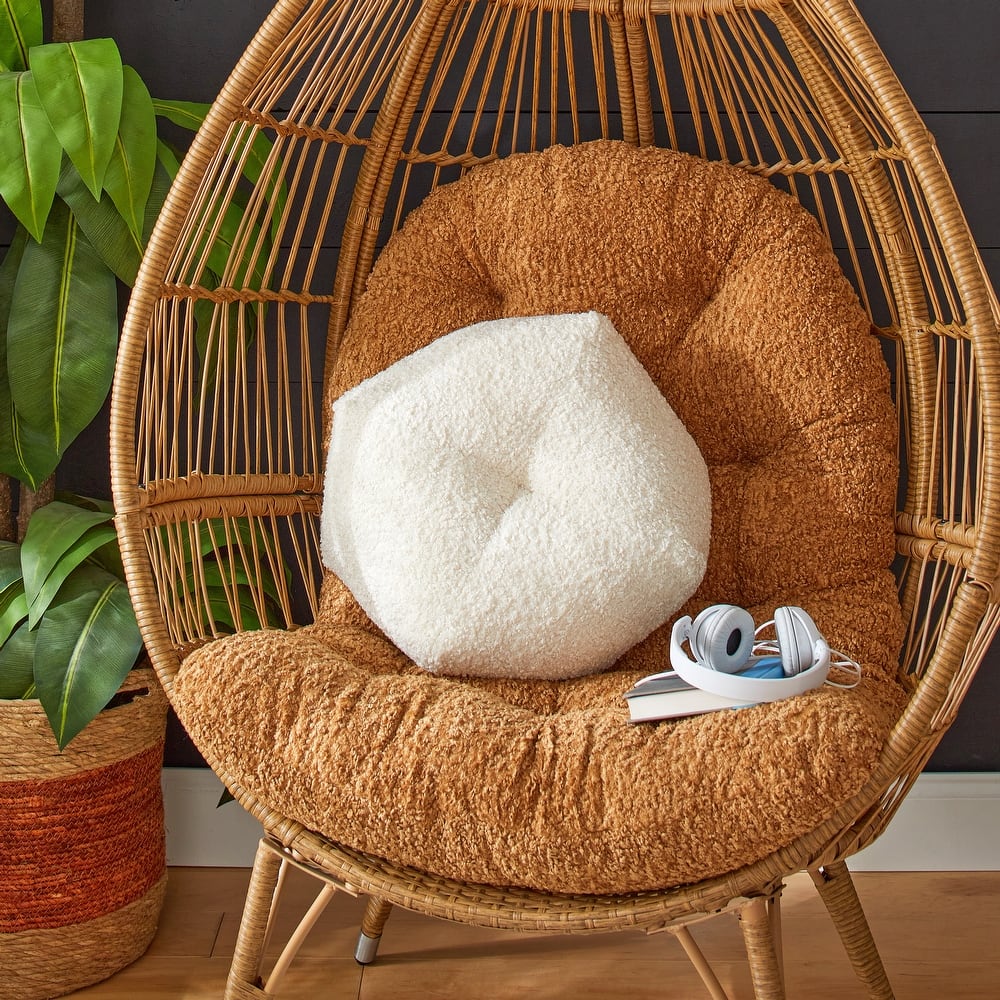 Sorra Home Indoor Soft-Textured Geo-Shaped Pillow