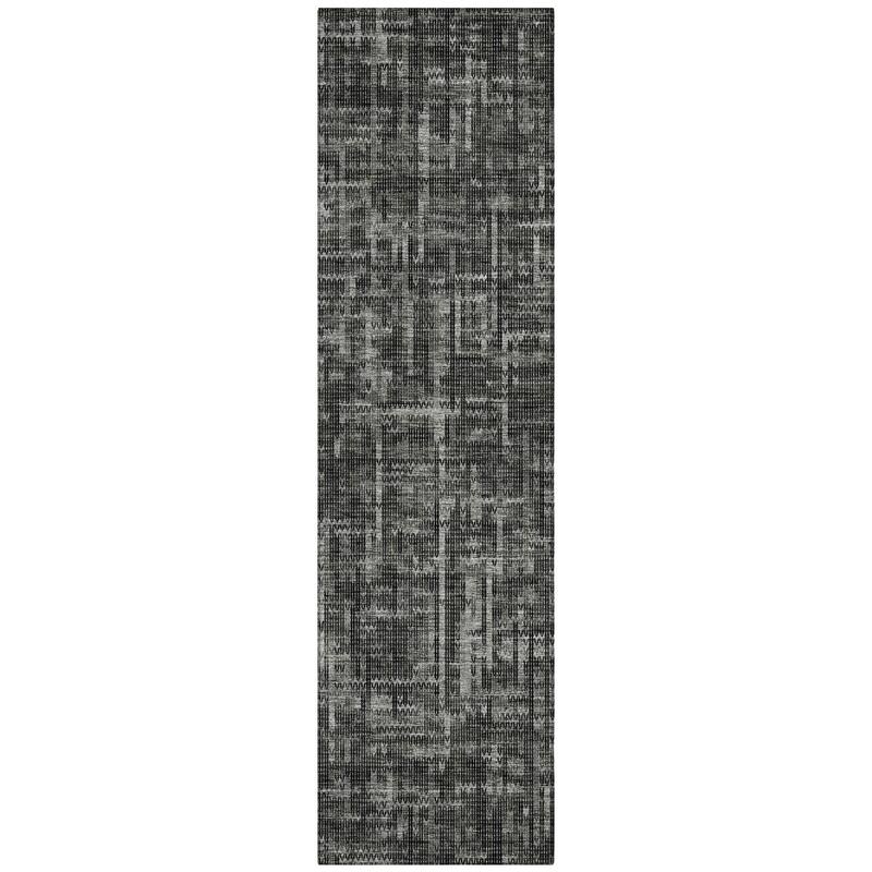 Machine Washable Indoor/Outdoor Modern Crosshatch Chantille Rug