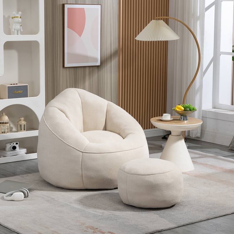 Bedding Bean Bag Sofa Chair With Footrest