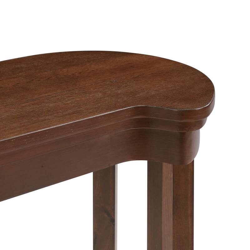 Modern 4-Piece Bar Dining Set with 3 PU Upholstered Bar Stools, Wood Counter Height Dining Table Set for Dining Room