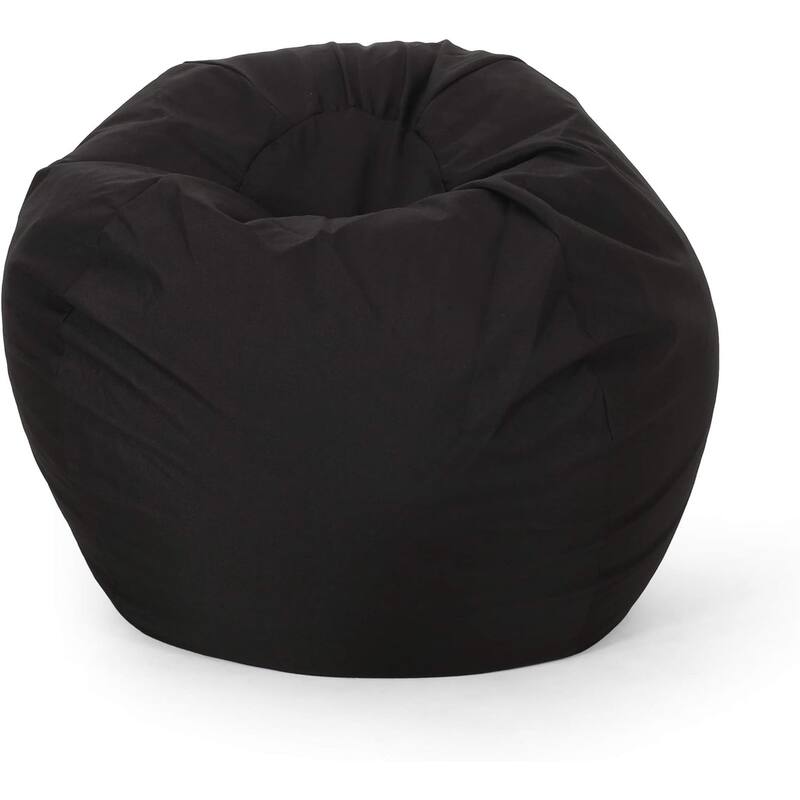 Chrisholm Bean Bag, Bedding Bean Bag Sofa Chair High Pressure Foam Bean Bag Chair - Black