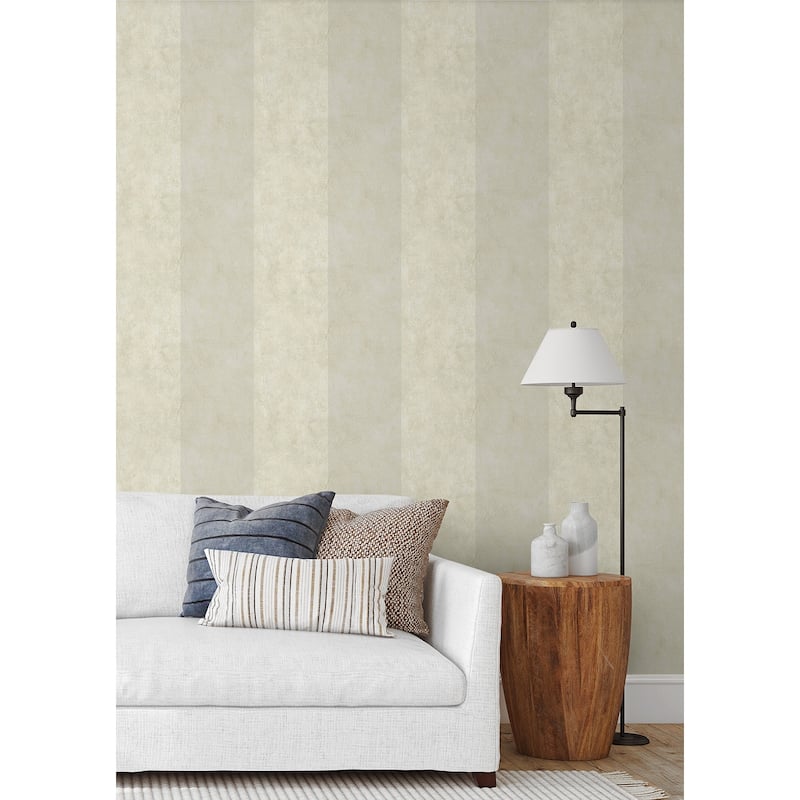 Seabrook Designs Dimaro Faux Stripe Unpasted Wallpaper