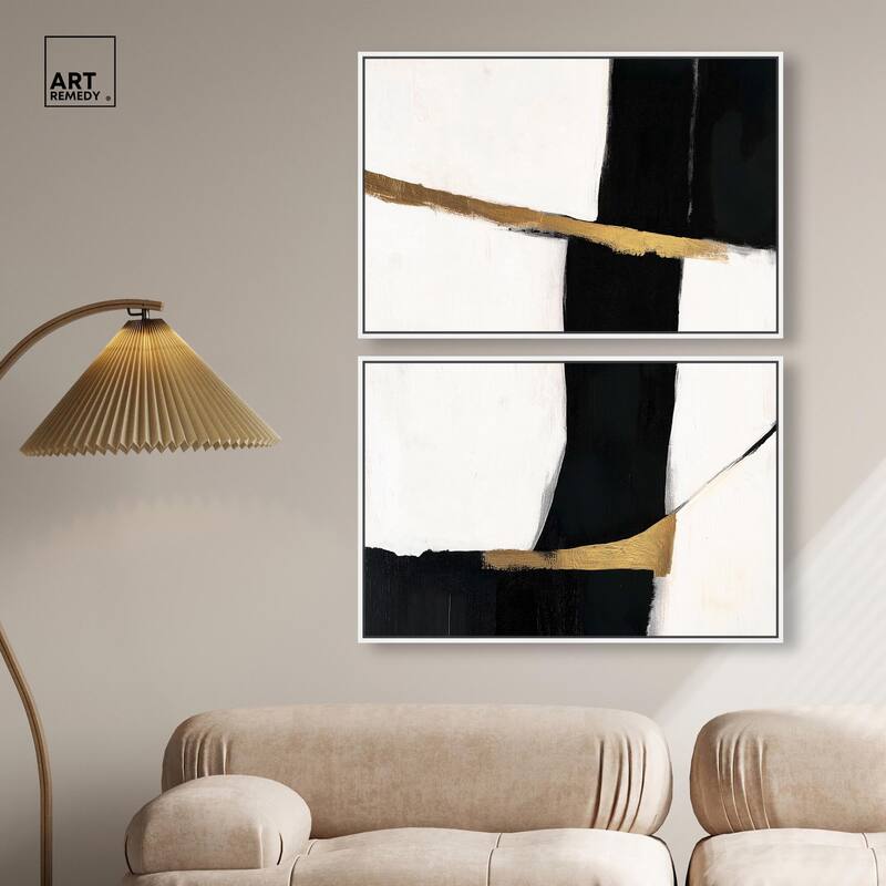 Weight of Black II Canvas Set of 2 by Art Remedy
