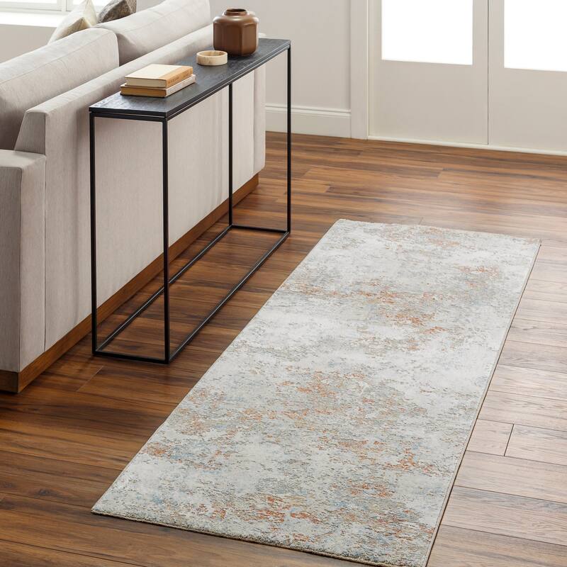Stevens Modern & Contemporary Area Rug - 2' 7" x 10' - Gray/Taupe