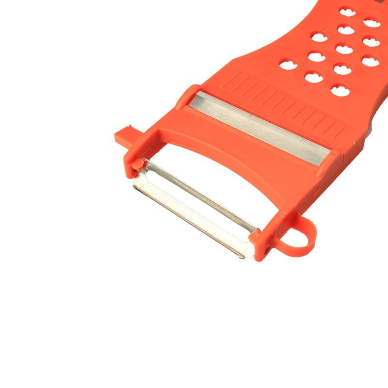 Plastic Frame Vegetable Slicer Peeler Shredder Red Silver Tone 10pcs - Red,Silver Tone